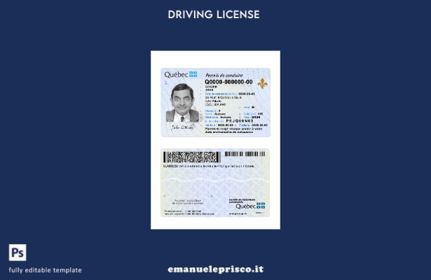 verified style modello presente stile verificato Canada Quebec DL template